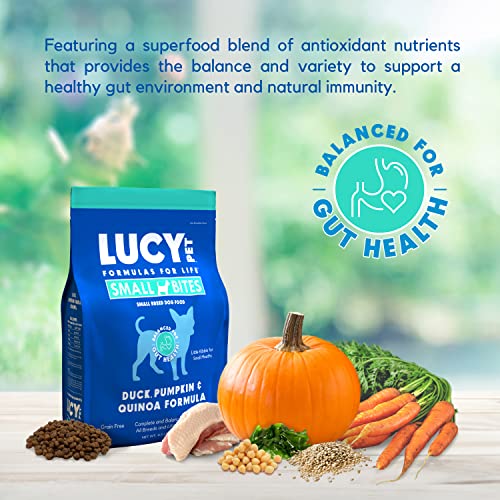 LUCY PET ルーシーペットプロダクツ ダック・パンプキン＆キヌア ドライドッグフード 小粒タイプ 4.5ポンド(2kg)_4