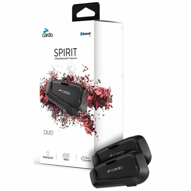 Cardo バイク用 インカム SPIRIT 2個セット SPRT0101