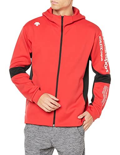 [デサント] スウェット ジャケット パーカー フード付 防風 保温 裏起毛 ストレッチ MOVESPORT トレーニング メンズ レッド Oの通販は