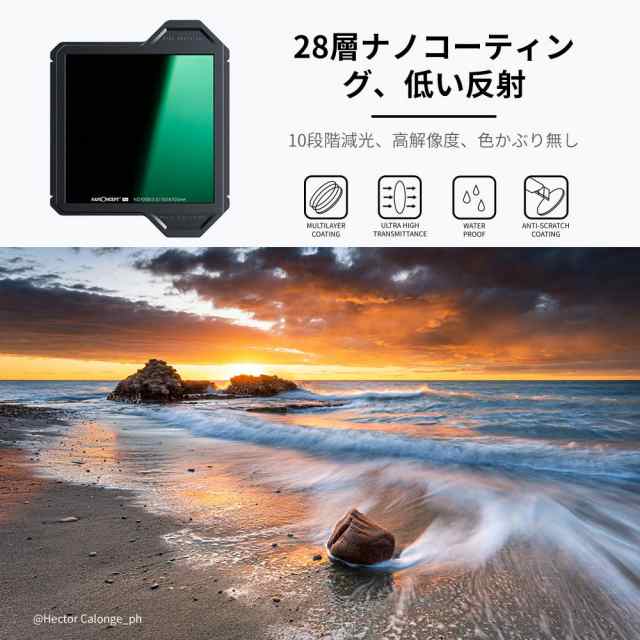 新型】K＆F Concept 角型ハーフNDフィルターセット ソフトGND8+ND1000減光フィルター+CPLフィルター+新型フィルターホルダー【の通販はau  PAY マーケット - ハッピークローバー | au PAY マーケット－通販サイト