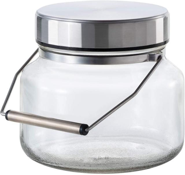 アデリア(ADERIA) 【 MCコンテナー 1L 6個セット 日本製 化粧箱入 829 】 梅酒瓶 保存容器 梅瓶 保存瓶 米びつ ステンレスキャップ ガラ_1