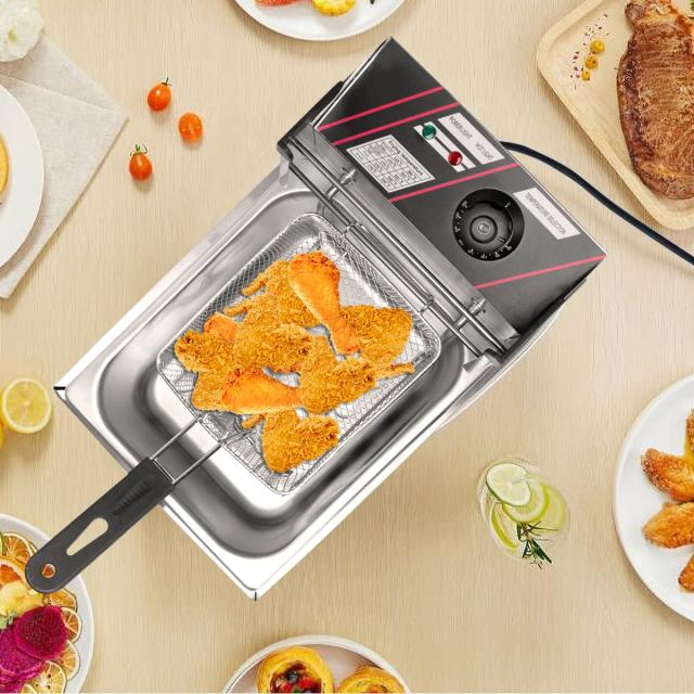 【開封・未使用】Ozonlife 電気フライヤー 卓上 6Ｌ大容量 業務用 Ozonlife 卓上フライヤー 業務用 家庭用 フライヤー 6L大容量