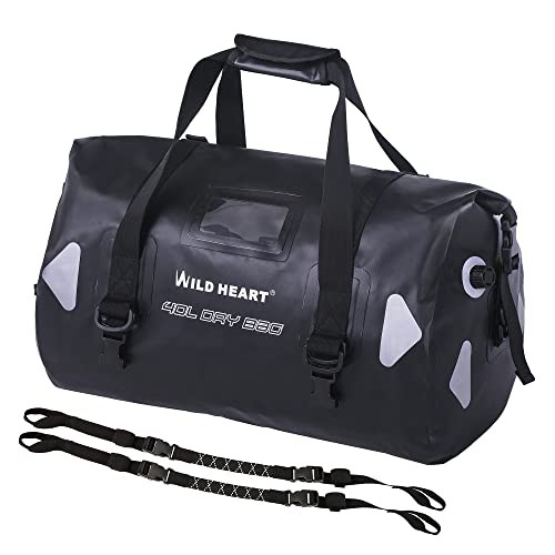 WILD HEART 防水バッグ ダッフルバッグ 40L 66L 100L 溶接シームショルダーストラップ付き バインディングロープ カヤック キャンプ ボー 6,166円