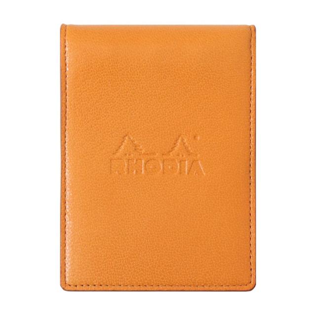 ロディア ミニ3穴システム手帳 RHODIA オーガナイザー(11×8cm リング径11mm 山羊革) ブリオン オレンジ cf11ogz02-or