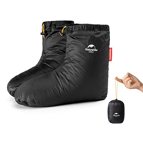 Naturehike シューズカバー ダウン 防寒 あたたかい アウトドア用 テント内 泥避け 室内履き ルームシューズ 秋冬 風防ぐ 超軽量 履きの通販は