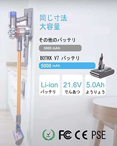 BOTKK ダイソン V7 バッテリー 4000mAh SV11 掃除機用バッテリー交換用 Dyson V7 Fluffy,HH11,  Motorhead, Trigger, Car+Boat, Absolute,の通販はau PAY マーケット - ナナイロショップ au PAY  マーケット店 | au PAY マーケット－通販サイト