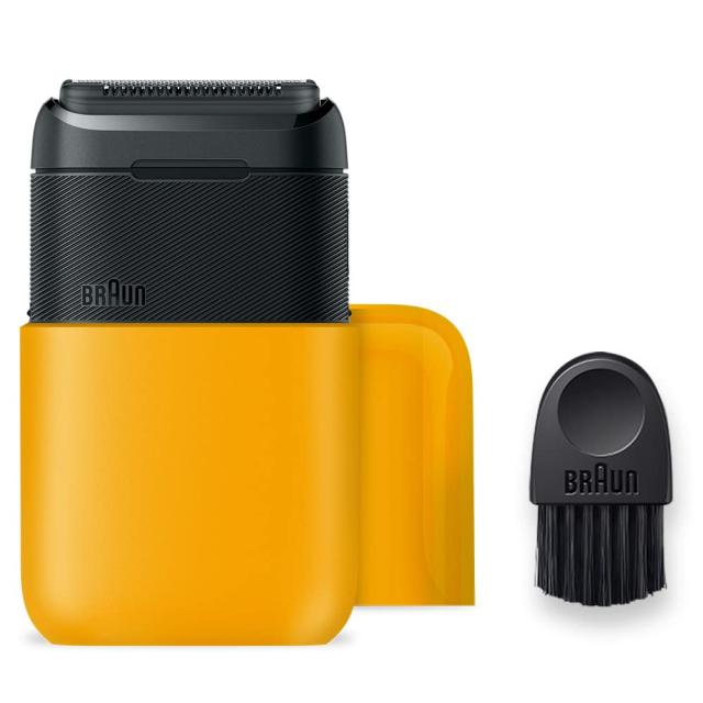 ブラウン モバイルシェーバー Braun mini 電動 髭剃り メンズ 【.co.jp 限定】 M-1010 イエ ロー 小型 携帯用 旅行用
