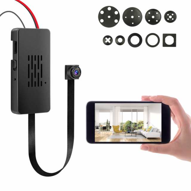 QZT 超小型カメラ DIYカメラ 128GB MiscoSDカード対応 FHD 7時間連続録画 動体検知 暗視補正 リアルタイム遠隔監視 防犯 監視 iOS/Androiの通販は