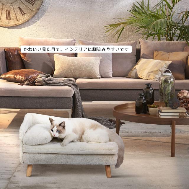 BingoPaw 小型犬ソファーベッド 猫椅子ベッド 大きい 四角 2匹 防水