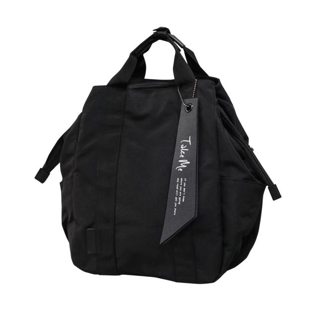 [ニコット] 【 Take Me 】3Layer Daypack2 多機能 リュックサック ポケット多い (BK)