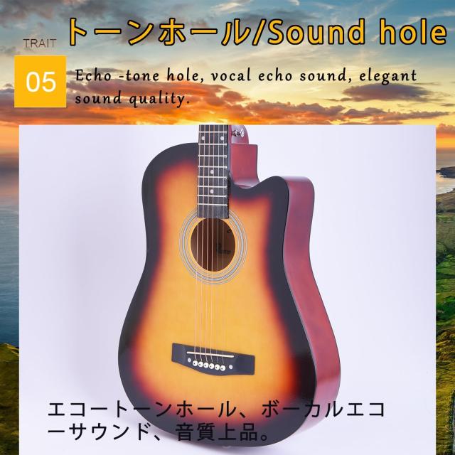Aryari アコースティックギター 初心者セット 38インチ ギター