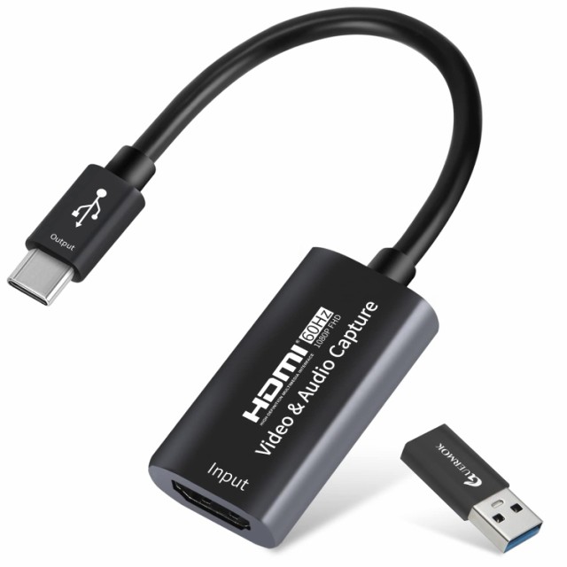 【送料無料】GUERMOK動画キャプチャカード、USB 3.0 HDMIからUSBC ビデオキャプチャー、4K 1080P60キャプチャデバイス、ゲームライブスト