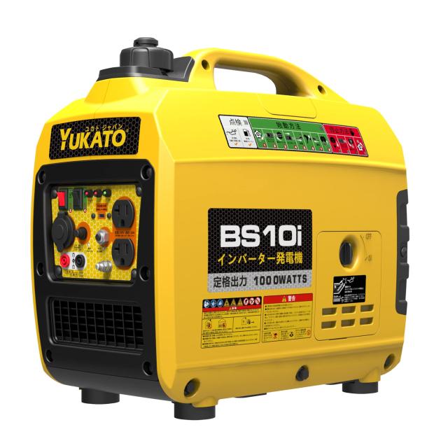 YUKATO インバーター発電機 定格出力1.0kVA 小型発電機 家庭用 50Hz/60Hz切替 約10.5kg 防音型 高出力正弦波インバーター搭載 過負荷保護の通販は