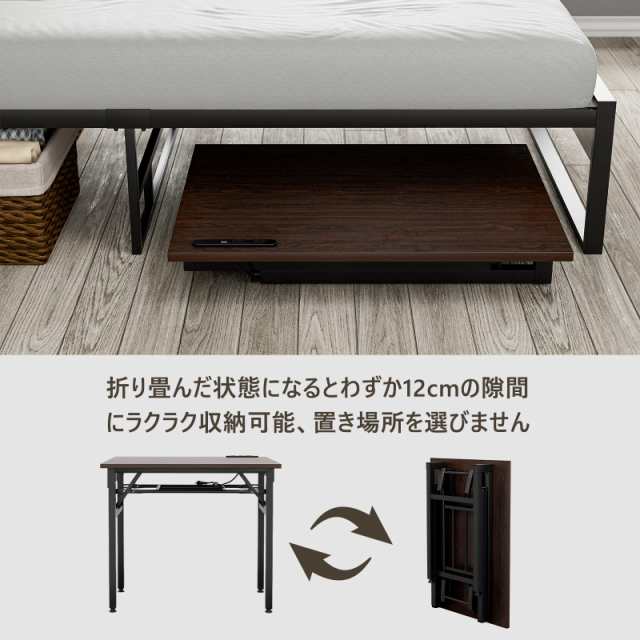 FryLR 折りたたみデスク 大理石柄 組み立て不要 80*60*72CM パソコン