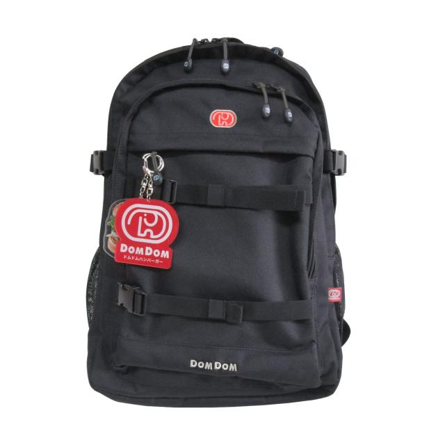 [ドムドムハンバーガー] リュック 30リットル 黒×白