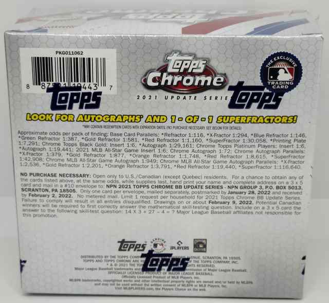 MLB 2021 Topps Chrome Update Baseball Mega Box ス クローム アップデート ベースボール メガボックス  メジャーリーグ 野球 カーの通販はau PAY マーケット - morushop | au PAY マーケット－通販サイト