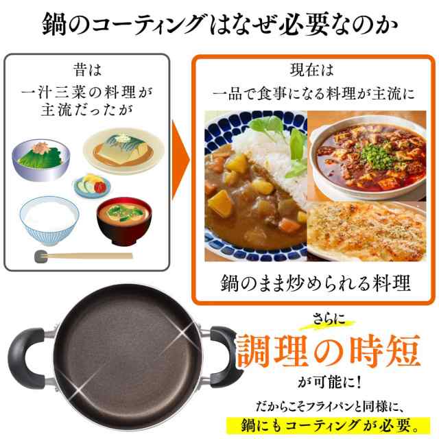 アイリスオーヤマ 鍋 28cm ガス火/IH対応 蓋付き ダイヤモンドコート 長持ち こびりつきにくい お手入れ簡単 DIS-P28 ブラックの通販は