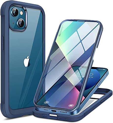 Miracase i Phone13 用 ケース スマホケース iphone13 用 カバー 9H 強化ガラス 2021 6.1インチ フルカバー 360°保護 ワイヤレス充電対