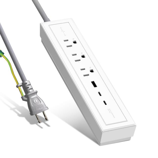 Innfact 73W 1.8m 急速充電延長コード 電源タップ GaN 窒化ガリウム コンセントタップ 3個AC口 USB-C 2ポート USB-A 1ポート テーブルタの通販は