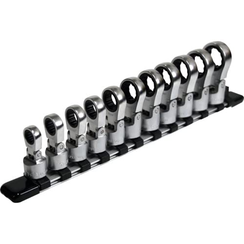 トネ(TONE) フレックスラチェットめがねソケットセット(ホルダー付) HRM311F 差込角9.5mm(3/8”) 内容11点