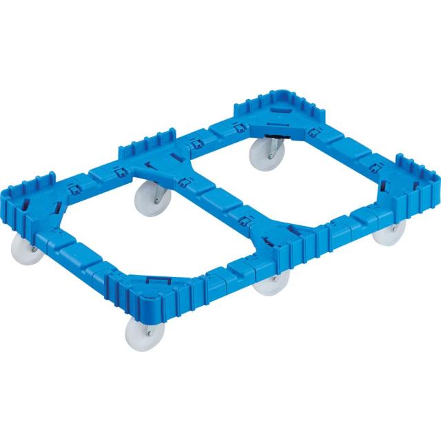 TRUSCO(トラスコ) OCドｰリｰ 75Lオリコン用 ナイロン車輪 6輪自在 ブルｰ OCD-75AN-B