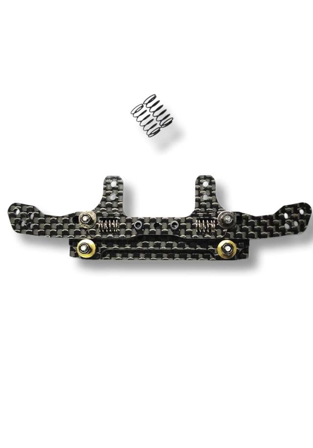 mokedo-factory （モケドーファクトリー） スライドATバンパー 左右独立式 スライドダンパー スラダン カーボン製 ミニ四駆 (フロント用)の通販は