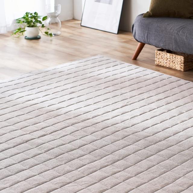 アイリスオーヤマ 通気性・吸湿性のある麻混ラグでさらっと快適 185×185cm ベージュ 凸凹の織りでベタつきにくい 手洗い可能でいつでもの通販は 5,248円