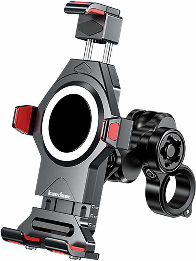 Kaedear(カエディア) バイク スマホホルダー バイク用スマホホルダー 携帯ホルダー 振動吸収 マウント 一体型 アルミ 防水 スマホ スタンの通販は