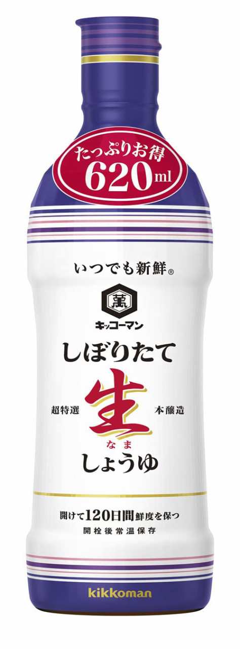 キッコーマン食品 いつでも新鮮 しぼりたて生しょうゆ 620ml×3本の通販