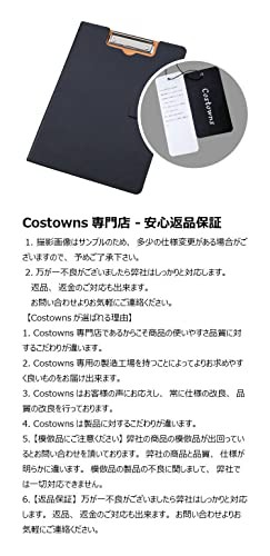 Costowns革 二つ折り バインダー クリップボード A4 100枚A4資料用紙が