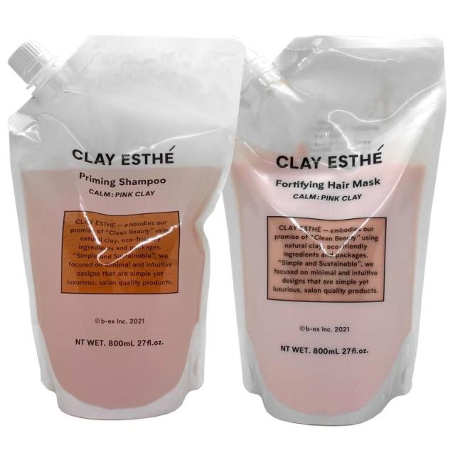 クレイエステ プライミング ピンクシャンプー 800ml マスクピンク800g 詰替え セット 最大3900円OFFプライミング ピンククレイシャンプー800ml｜CLAY