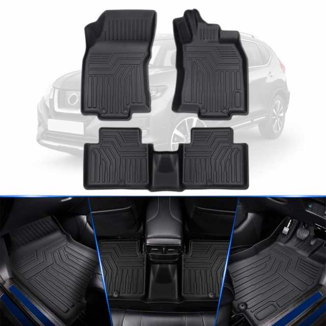 Cartist ニッサン エクストレイル T32型 後期型 3D フロアマット 立体カーマット NISSAN X-TRAIL T32型 2017.6-2022 カスタムマット 立体