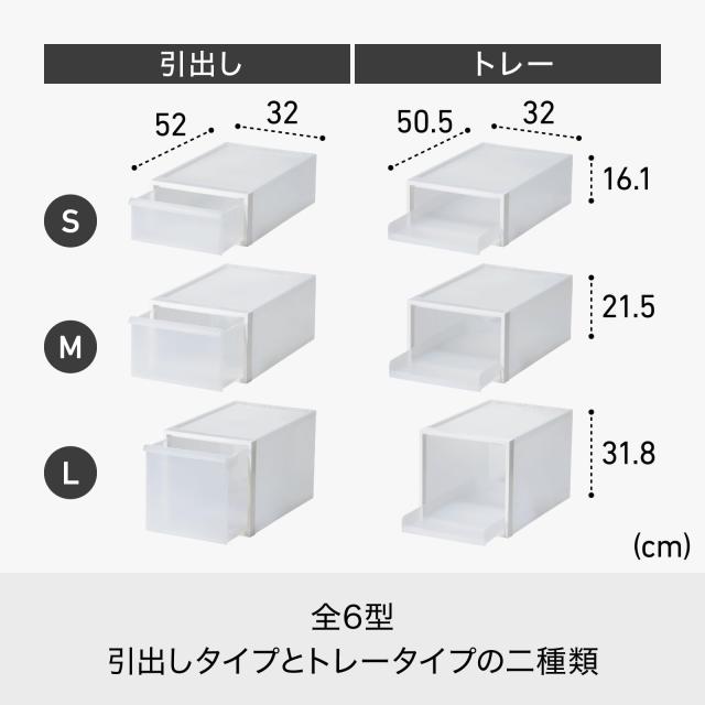 ライクイット (like-it) 収納ボックス クローゼットシステム 引出し (M) 3個組 ベージュ CS-D2 3P 奥行き52cm クローゼット収納にピッタ_2
