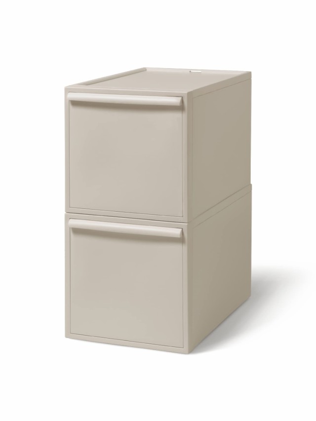 ライクイット (like-it) 収納ボックス クローゼットシステム 引出し (L) 2個組 ベージュ C S-D3 2P 奥行き52cm 衣装ケース 衣類収納 届い