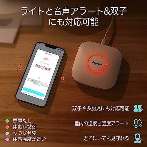 Sense-U ベビーセンサー3 スマート体動センサ どこにいても赤ちゃんの体動、寝姿勢、周囲温度をモニタリング 赤ちゃん 体動センサー  ベビの通販はau PAY マーケット - MRN's SHOP | au PAY マーケット－通販サイト