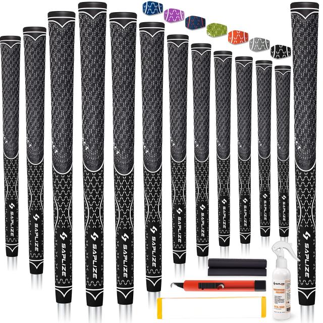【13本・交換キット】SAPLIZE セープライズ ゴルフグリップ インパクトシリーズ ハーフコード ラバー アイアンウッドクラブ用 滑り止め の通販は