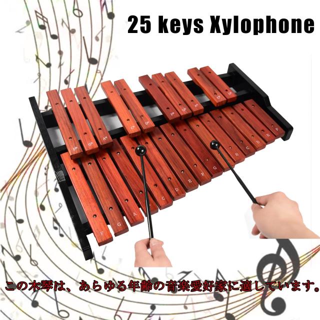 美品Enhong 25音 卓上木琴 マレット、スタンド付き Amazon | Enhong 25音 木琴 卓上木琴 パーカッション 2本