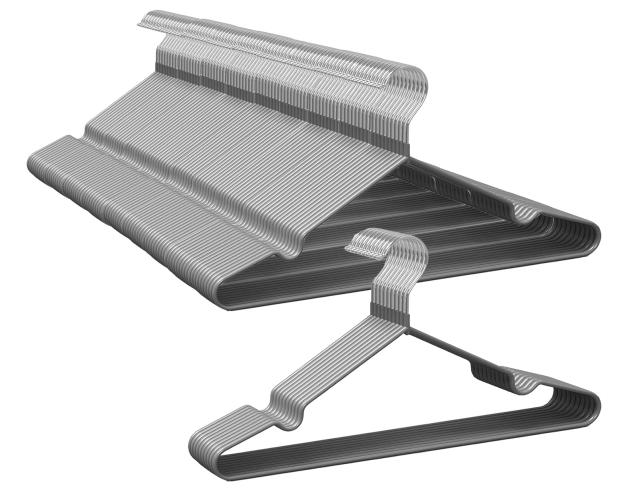 AUV ハンガー すべらないハンガー 100本組 PVC特殊ラバー加工 滑らないハンガー グレー かたくずれ防止 hangers 乾湿両用 洗濯ハンガー の通販は 7,100円