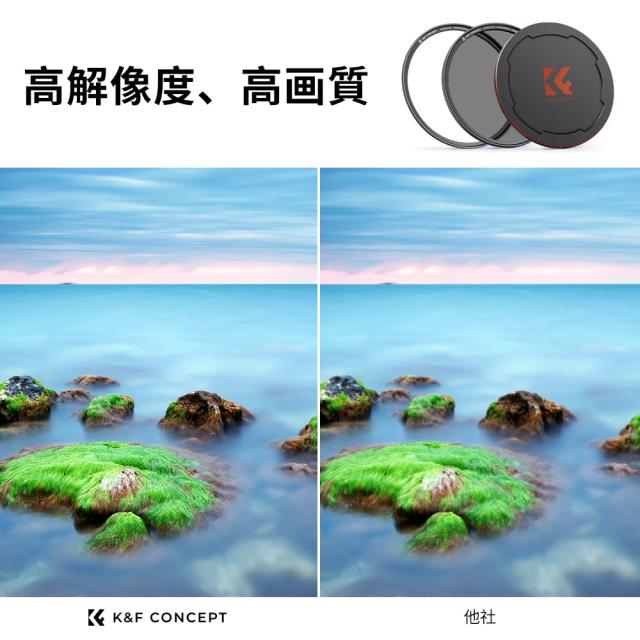 K＆F Concept 82mm マグネットND8+レンズキャップセット 磁気吸着 装着便利 日本製AGC光学ガラス 低い反射率 28層ナノコーティング 超薄型_4