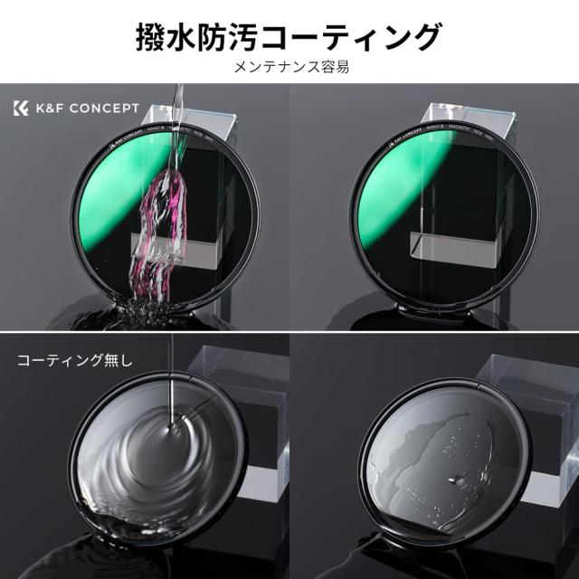 K＆F Concept 82mm マグネットND8+レンズキャップセット 磁気吸着 装着便利 日本製AGC光学ガラス 低い反射率 28層ナノコーティング 超薄型_6