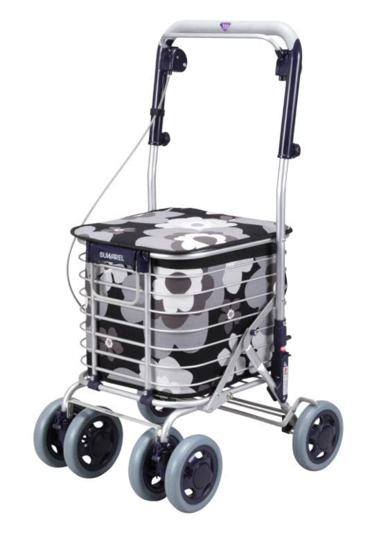 ユーバ産業 スワレル 花柄モノトーン シルバーカーの通販は 17,428円