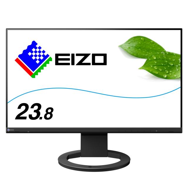 EIZO バックオフ ィス向けデイジーチェーン対応モニター | FlexScan EV2490-BK | 23.8型フルHD・USB Type-C(70W給電)・スタンド可動・ブラ
