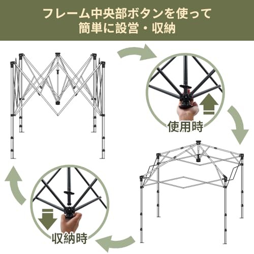 限定！】SOLO UP ワンアクション タープ ワンタッチ タープテント キャンプ テント アウトドア サンシェード 横幕付き 2m 200  M-1233の通販はau PAY マーケット - グローブストア | au PAY マーケット－通販サイト