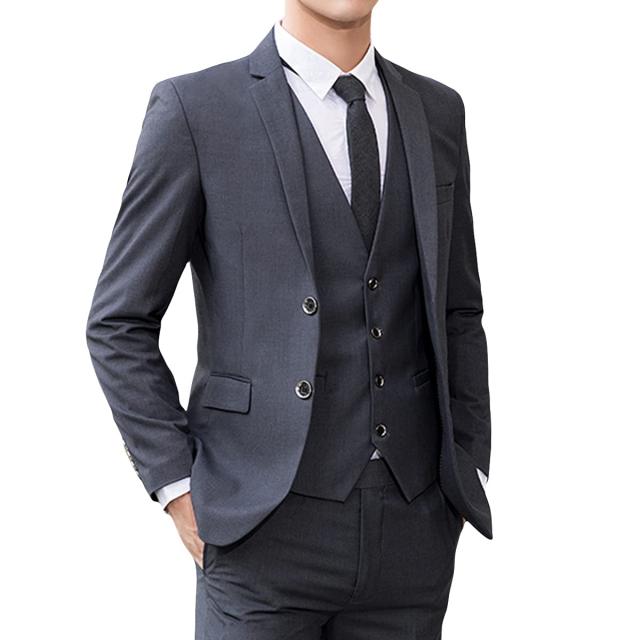 YFFUSHI] スーツ メンズ 3点セット ジャケット スラックス ベスト