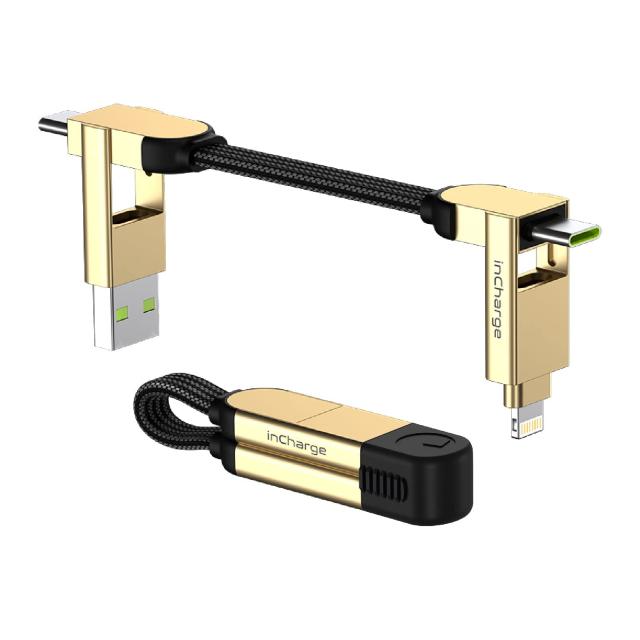 Rolling Square (ローリングスクエア) inCharge X (インチャージX) ポータブルキーホルダー充電ケーブル 6つの機能が1つに マルチ充電ケの通販は