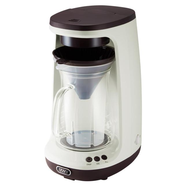 【Toffy/トフィー】 HOT＆ICEハンドドリップコーヒー K-CM10 (アッシュホワイト) ホットコーヒー アイスコーヒー 回転ドリップ 蒸