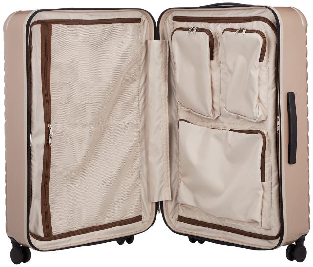 ACE(エース) スーツケース 大型 大容量 lサイズ 7泊8日 8泊9日 9泊10日 82L 双輪キャスター 4.7kg ラディアル No.06973 ベージュ