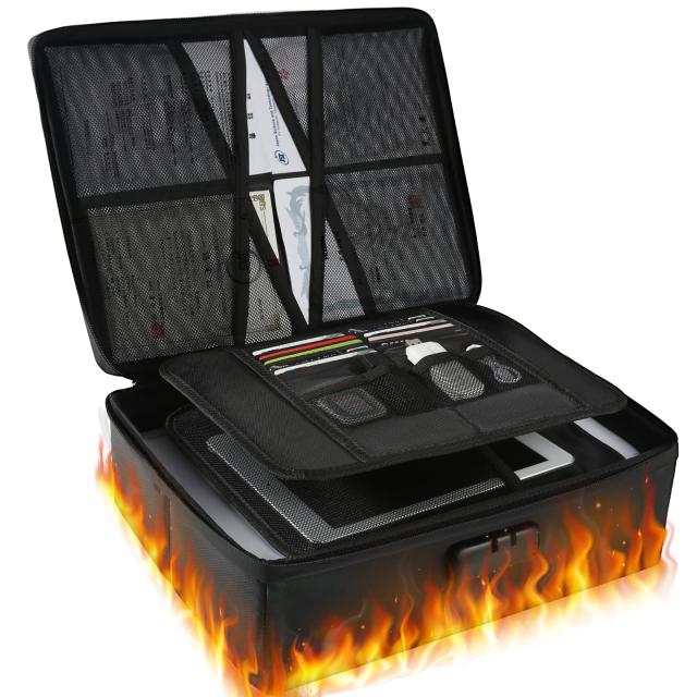 Octantis 耐火バッグ 家庭用 耐火 耐水 ダイヤル式 耐火収納ケース 大容量 重要書類 保管 貴重品 収納 ケース 24ヶ月の通販は