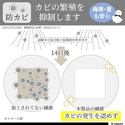 山善 敷布団 シングル 厚め ボリューム (中芯入り三層構造) 防ダニ 防カビ 抗菌 防臭 (Softcool clean+) パールホワイト SH-SF(PWH)_3