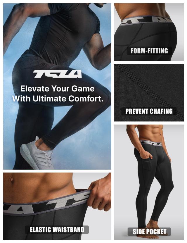 [テスラ] コンプレッションタイツ メンズ スポーツタイツ 2枚セット 在庫処分特価テスラ スポーツタイツ メンズ 裏起毛 吸湿